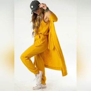 Mustard Yellow Women's Jumpsuit Set